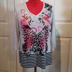 Style & Co. Sport Cat Craze Top